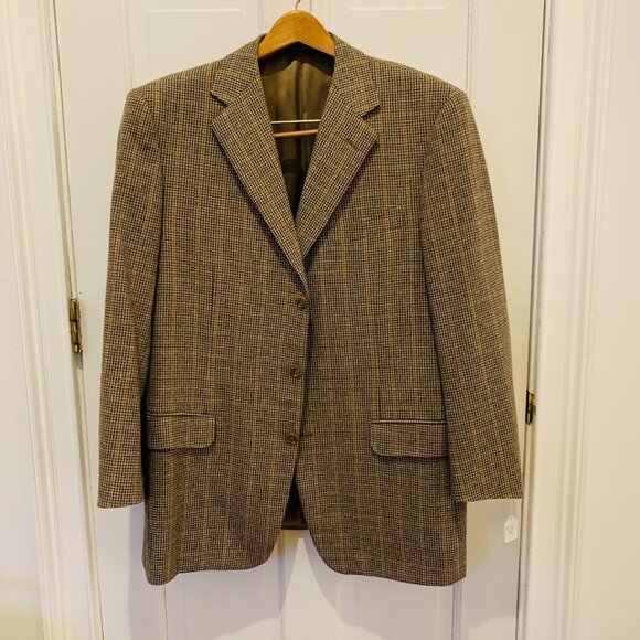 Ermenegildo Zegna Trofeo Tweed Wool Blend EU 54 Sport Coat Blazer Size Large - Picture 1 of 13